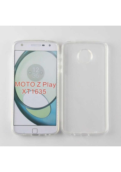 Lenovo Moto Z Play Kılıf Zore Şeffaf Ince Ve Esnek Süper Silikon Renksiz