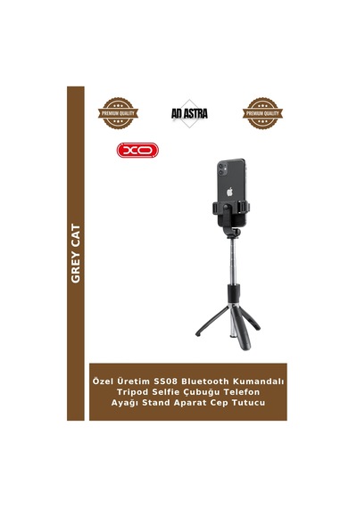Özel Üretim Ss08 Bluetooth Kumandalı Tripod Selfie Çubuğu Telefon Ayağı Stand Aparat Cep Tutucu