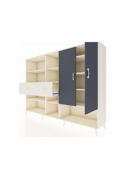Hyperion Dolap 10 Raflı 2 Çekmeceli 2 Kapaklı 220x44x163 Aytaşı-a Aytaşı-antrasit/aytaşı Hyperion Dolap 10 Raflı 2 Çekmeceli 2 Kapaklı 220x44x163 Aytaşı-a Aytaşı-antrasit/aytaşı