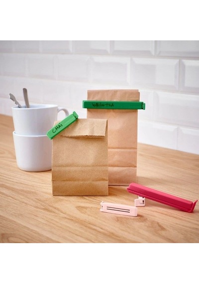 Ikea Bevara Torba Klipsi 26 Adet 6-11 Cm Yeşil-pembe Çok Renkli