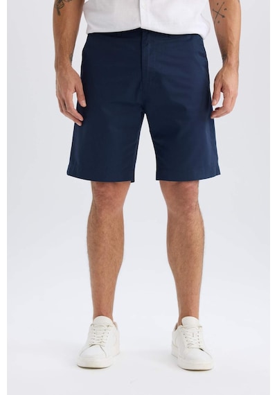 Defacto %100 Pamuk Regular Fit Gabardin Bermuda Şort C7684AX24SM Lacivert