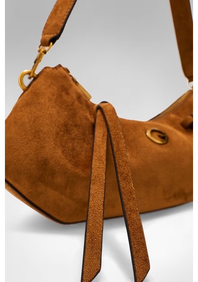 Guess Allegra Süet Kadın Omuz Çantası Hwsg2237180 Taba