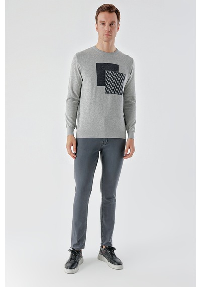 Morven Erkek Füme Mevsimlik Pamuk 5 Cep Slim Fit Jean Pantolon 24ms003012050 Füme