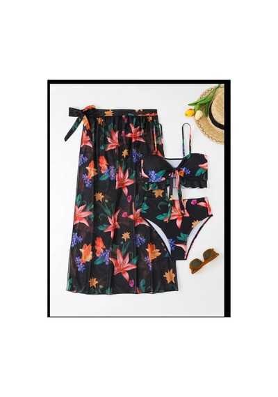 Nisanurtekstil Yüksek Bel Bohemia Mayo Set Üç Parça Çiçek Baskı Bikini Mayo Çok Renkli Çok Renkli Nisanurtekstil Yüksek Bel Bohemia Mayo Set Üç Parça Çiçek Baskı Bikini Mayo Çok Renkli Çok Renkli