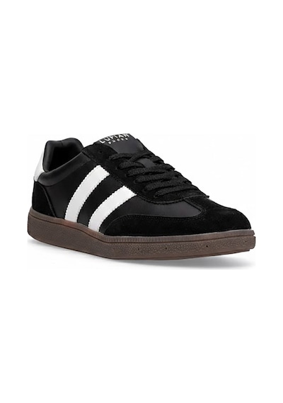 Lufian 111230322 Mike Sneaker Erkek Deri Ayakkabı Siyah-beyaz