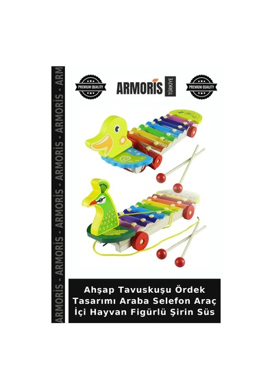 Ahşap Tavuskuşu Ördek Tasarımı Araba Selefon Araç İçi Hayvan Figürlü Şirin Süs