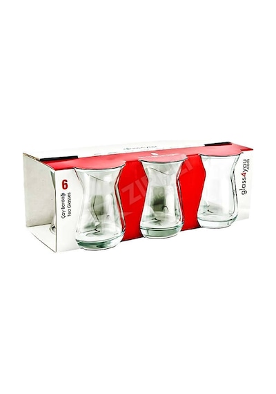 2 Adet Paşabahçe 42451 Çay Bardağı Damla Logo P.bahçe İrem 6lı Çok Renkli