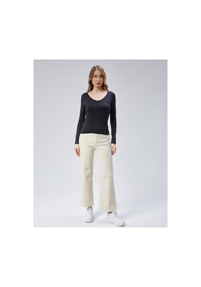 Virago Soft Touch V Yaka Uzun Kol Bluz/body Siyah - 686786237 Siyah - 686786237 Siyah