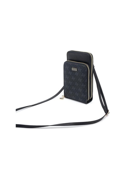 Silver Polo Sp1011 Kadın Telefon Çantası Monogram Siyah-siyah