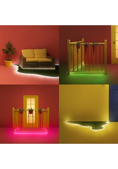 Wiz 5 Metre Akıllı Outdoor Led Şerit 240 Lumen Ip65 24 Watt Renkli