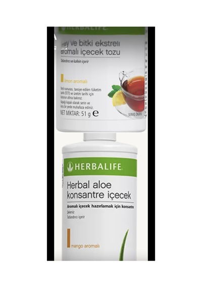 Çay Ve Bitki Ekstreli Aromalı Içeçek Tozu 51 Gr Çay Ve Aloe Mango 2 Li Set