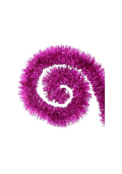 3 Paket 6,5 Cm Kalın Sim Süs Fuşya - Yılbaşı Süsü