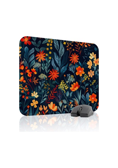 Çiçek Desenleri Kaymaz Dikişli Kauçuk Oyuncu Mousepad V3 - 48x40 Xl Gaming Mouse Pad Fare Altlığı
