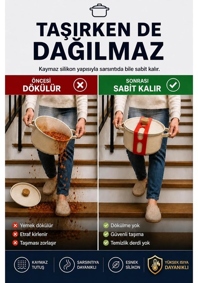 4'lü Silikon Tencere Kapağı Tutucu Silikon Kapak Sabitleyici Lastik-kırmızı Çok Renkli