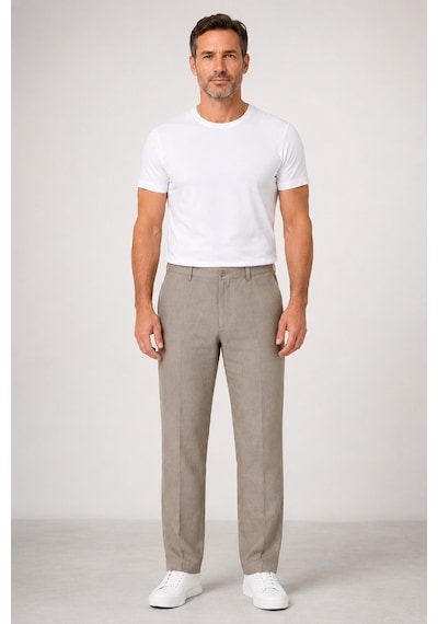 Bihan Store Erkek Slim Fit Keten Yan Cep Pantolon 1100-bej
