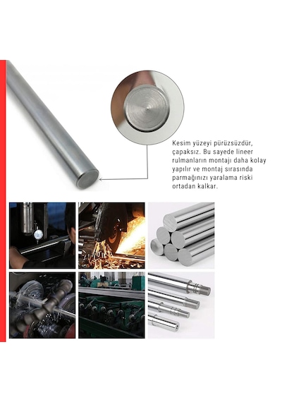20 Mm Lineer Rulman Uyumlu Transmisyon Mili 1 Metre Yatay Hareket Sistemleri