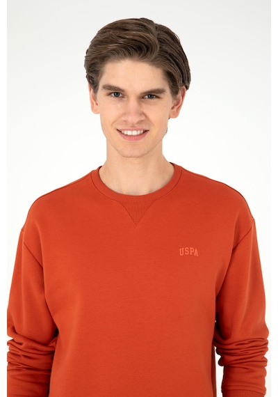 U.S. Polo Assn. Erkek Bisiklet Yaka Kiremit Basic Şardonlu Sweatshirt 50295148-VR031