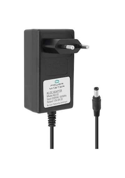 POWERMASTER PM-12667 - 12 VOLT - 3 AMPER PLASTİK KASA PRİZ TİPİ A