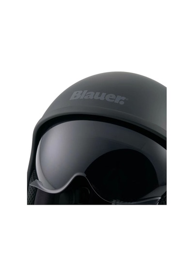 Blauer Pilot 4.0 Monochrome Açık Motosiklet Kaskı Mat Siyah