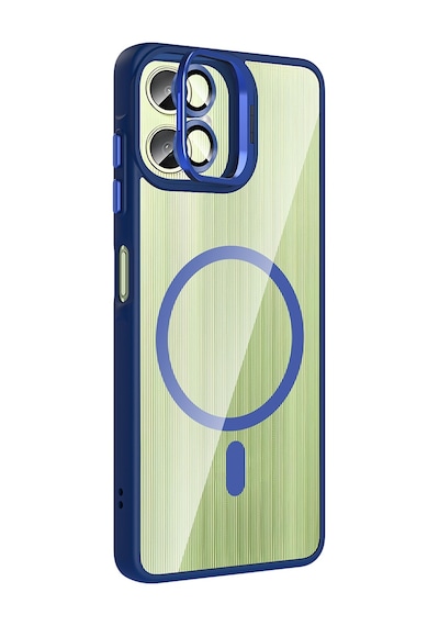 Galaxy Uyumlu A07 Kılıf Standlı Ve Kamera Lens li Mkst Etro Kapak - Derin Mor Derin Mor