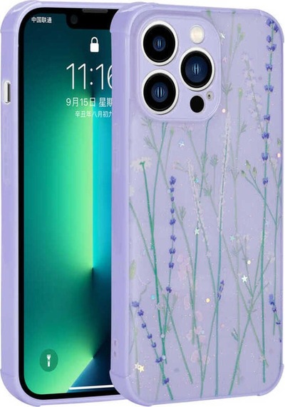 Apple Uyumlu iPhone 12 Pro Kılıf Simli Desenli Kamera Korumalı Parlak Zore Popy Kapak Dallar