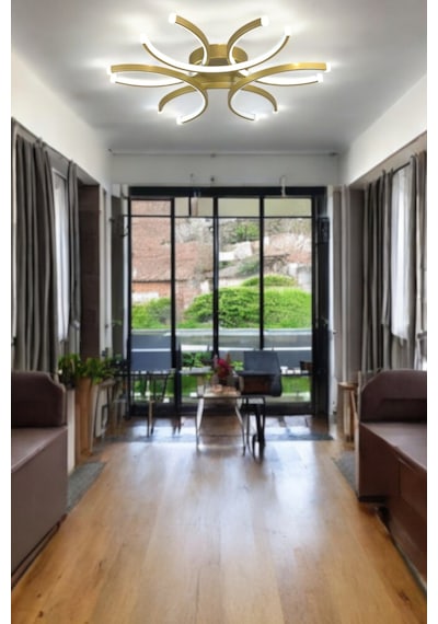 Levora Salon Mutfak Yatak Odası Eskitme Renk Beyaz Işık Led Avize Eskitme