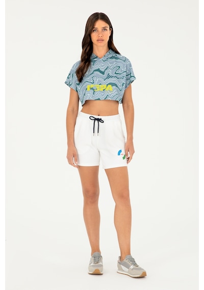 U.S. Polo Assn. Kadın Koyu Yeşil Kapüşonlu Sweatshirt 50284302-VR101