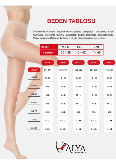 Alya Underwear Kadın Külotlu Çorap, Parlak İnce, 15 Denye, Fit, 3'lü Paket, Kestane Kestane 44
