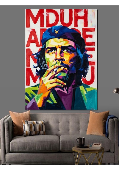 Che Guevara Pop Art Dekoratif Kanvas - Mdf Ahşap Tablo