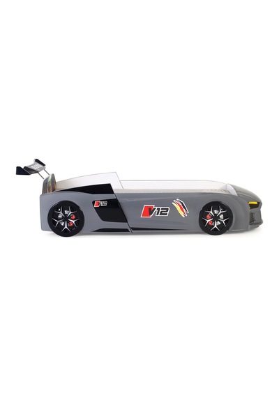 Gri Arabalı Yatak V12 Audi Işıklı Full Plastik Gri Arabalı Yatak V12 Audi Işıklı Full Plastik