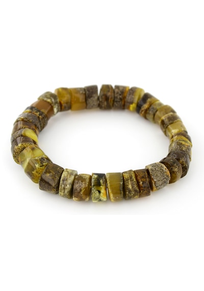 Kehribar Bileklik Amorf Tasarım Ambergold Blk23-135 Çok Renkli