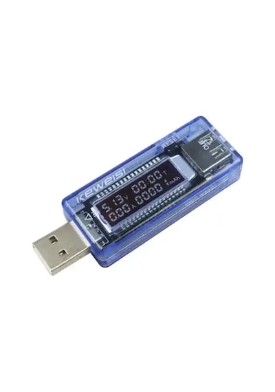 Kws-v20 Led Ekranlı Usb Voltmetre Ampermetre Usb Şarj Ve Kapasite Cihazı