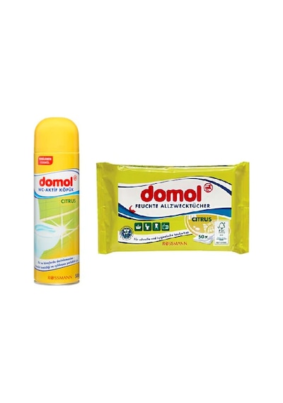 Domol Limon WC Temizleme Köpüğü 500 ML + Islak Temizlik Bezi 50 Adet