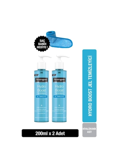Hydro Boost Water Gel Temizleyici 200 Ml X2 + Saç Bandı