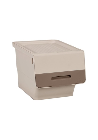 Motek Patateslik Soğanlık Tekerlekli Organizer Çok Amaçlı Saklama Kutusu 1x33 Lt Açık Kahve+krem
