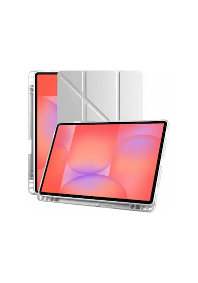 Samsung Galaxy Uyumlu Tab S10 Lite 11 Inc Sm-x400 Üçgen Katlanabilir Kalemlikli Yatay Dikey Standlı Kılıf Kapaklı Kılıf