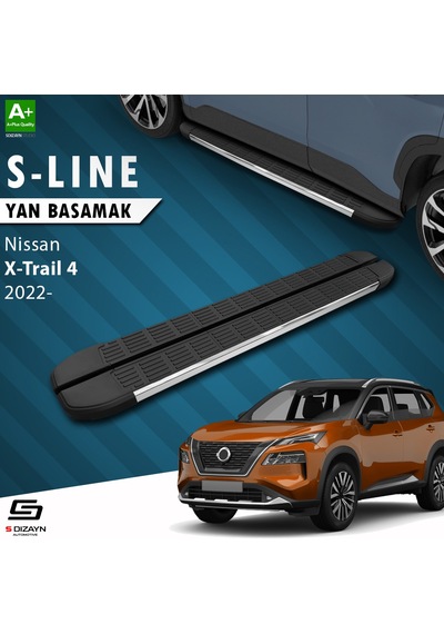 S-dizayn Nissan X-trail T33 S-line Krom Yan Basamak 183 Cm 2022 Üzeri