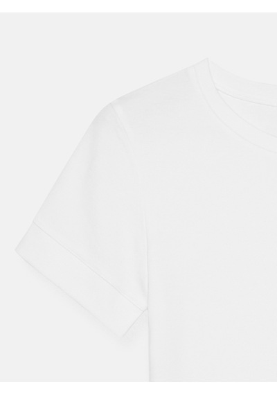 Dilvin 32637 Bisiklet Yaka T-shirt-beyaz