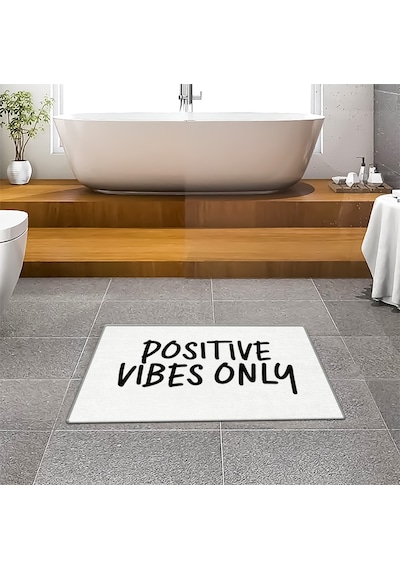 Evaşk Banyo Paspası İpeksi Kadifemsi Halı Yüzey Kaymaz Taban 40x60 BM03440B Beyaz