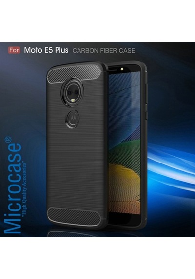 Motorola Moto E5 Plus Brushed Carbon Fiber Silikon Tpu Kilif +Cam 266285087 - Seçenek / Cam Koruma-Cam Istemiyorum