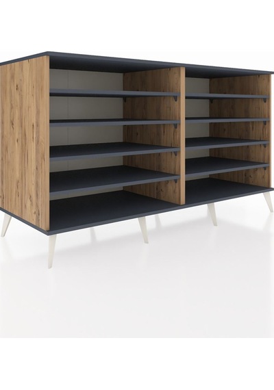Kronos Konsol 8 Raflı 176x59x99 Çam-antrasit Çam-antrasit Kronos Konsol 8 Raflı 176x59x99 Çam-antrasit Çam-antrasit