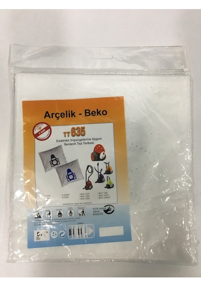 Arçelik Uyumlu Süpürge S 6255 C Süpürge Bez Toz Torbası 20 Adet (152128468)