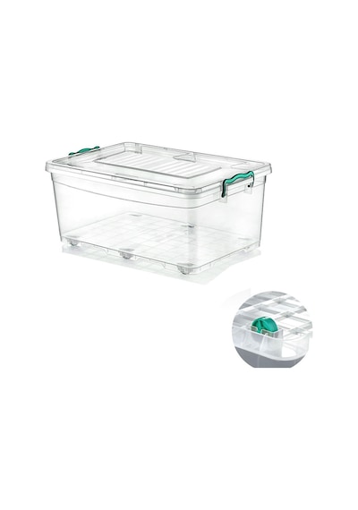 Polytime Tekerlekli Mulibox Şeffaf Kilitli Saklama Düzenleme Kabı Kutusu Dikdörtgen 40 Litre Şeffaf Polytime Tekerlekli Mulibox Şeffaf Kilitli Saklama Düzenleme Kabı Kutusu Dikdörtgen 40 Litre Şeffaf