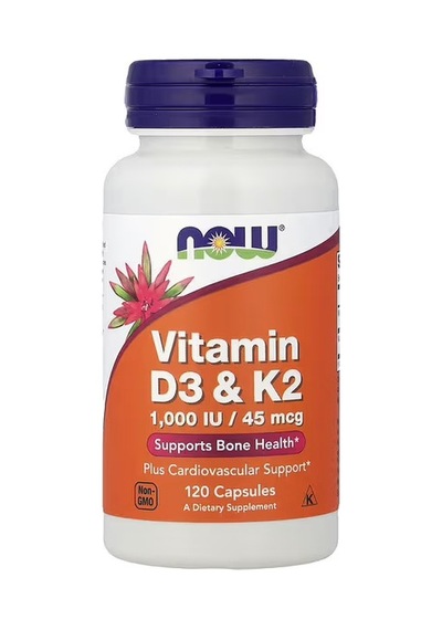 Vitamin D3 & K2 1,000 Iu / 45 Mcg Plus Cardiovascular Health 120 Capsules