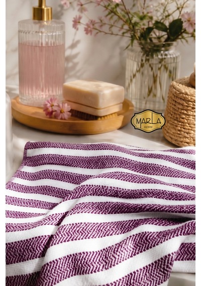 %100 Pamuk Dokuma Peştemal Havlu Plaj & Banyo Havlusu 100x170 Cm Bordo