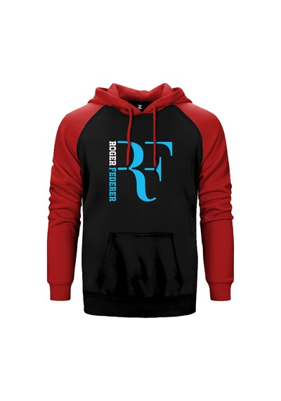 Roger Federer Blue Logo Sarı Renk Reglan Kol Sweatshirt / Hoodie