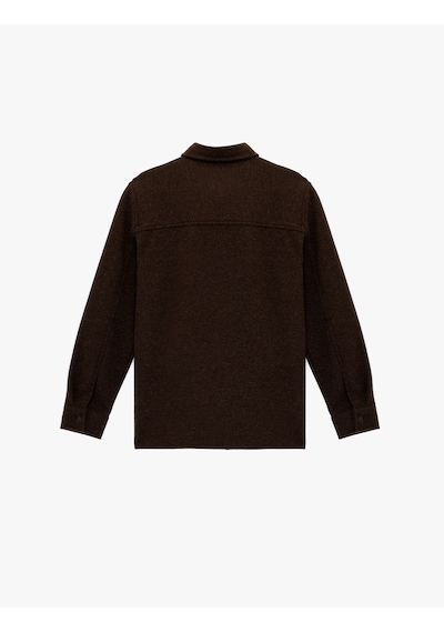 Koton Regular Fit Cepli Klasik Yaka Uzun Kollu Gömlek Kahverengi 6sam60069hw Kahverengi