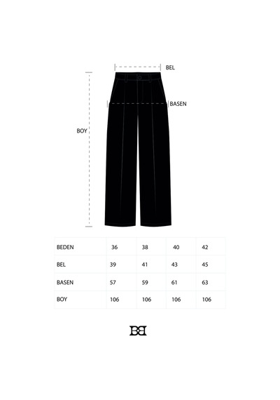 Buly Pile Detaylı Pantolon Siyah