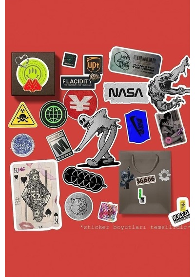 Cool Aesthetic Paketi/bullet Journal Defter Çıkartma Ajanda Laptop Etiket Çok Renkli