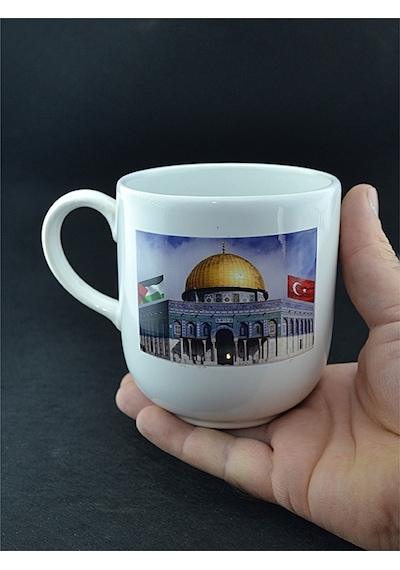 Filistin Mescid-i Aksa Baskılı Seramik Kupa Bardak